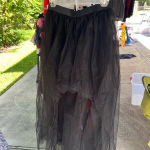 Black Sheer Maxi Skirt
